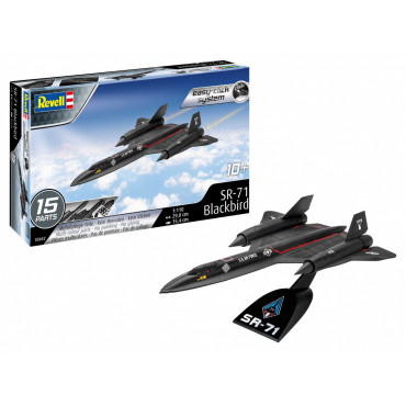 KIT PARA MONTAR REVELL EASY-CLICK AVIÃO SR-71 BLACKBIRD 1/110 15 PEÇAS REV 03652